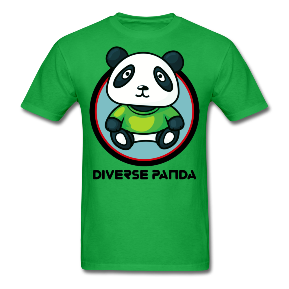 Diverse Panda Greener Theme Men's T-Shirt - bright green