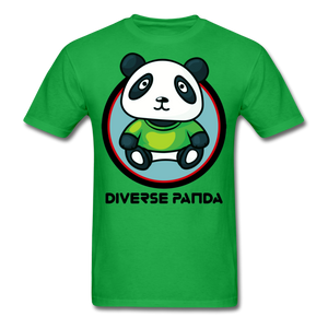 Diverse Panda Greener Theme Men's T-Shirt - bright green