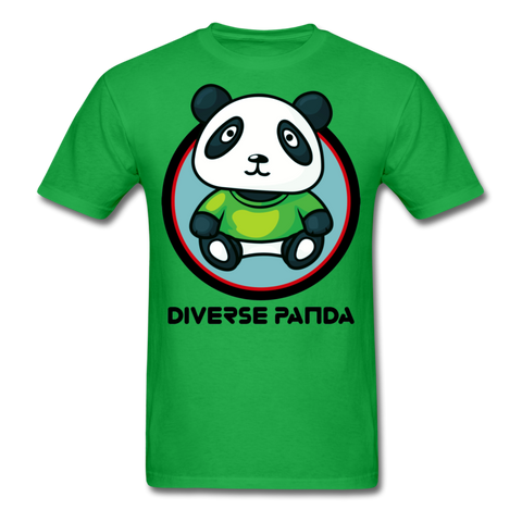 Diverse Panda Greener Theme Men's T-Shirt - bright green