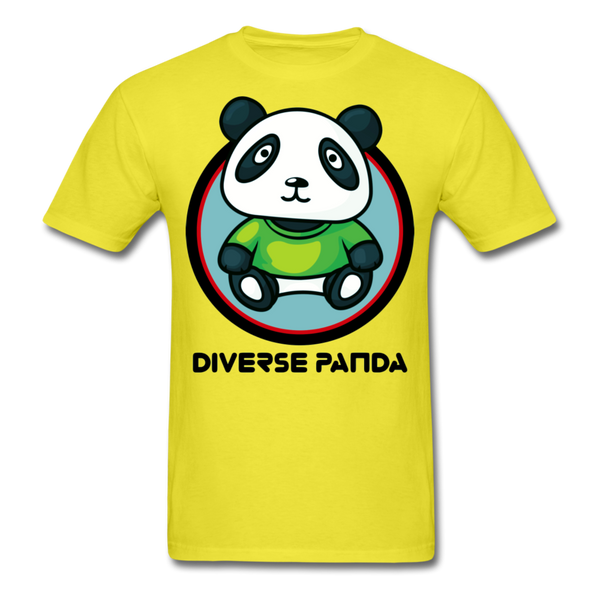 Diverse Panda Greener Theme Men's T-Shirt - yellow