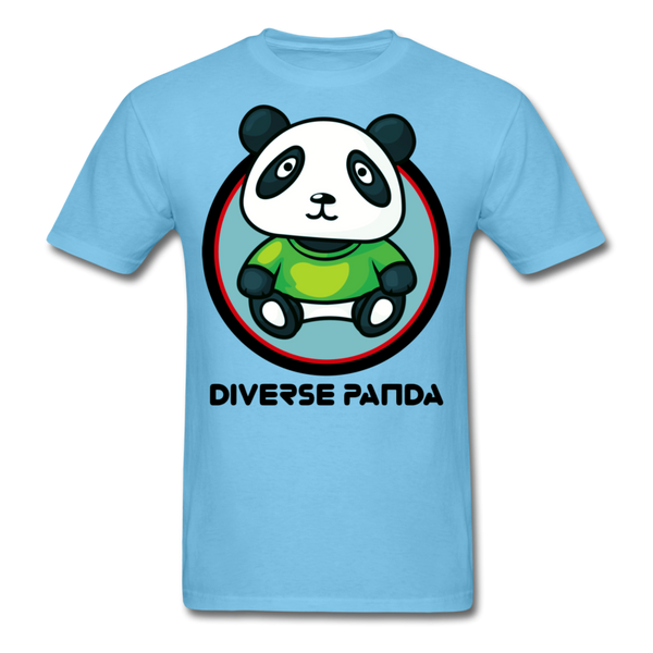 Diverse Panda Greener Theme Men's T-Shirt - aquatic blue