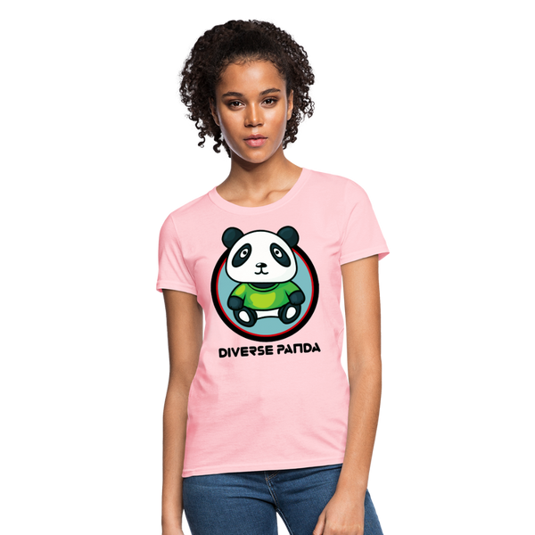 Diverse Panda Greener Theme Women's T-Shirt - pink
