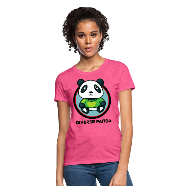 Diverse Panda Greener Theme Women's T-Shirt - heather pink