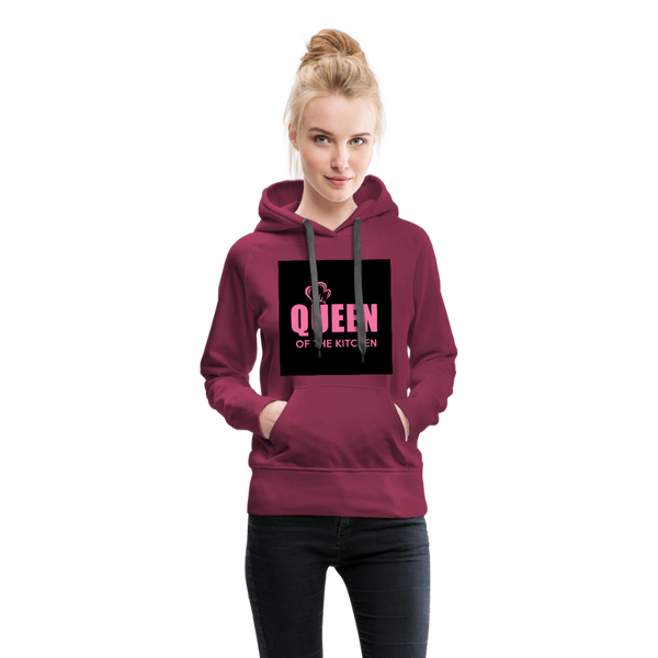 Queen Of The Kitchen Women’s Premium Hoodie - burgundy