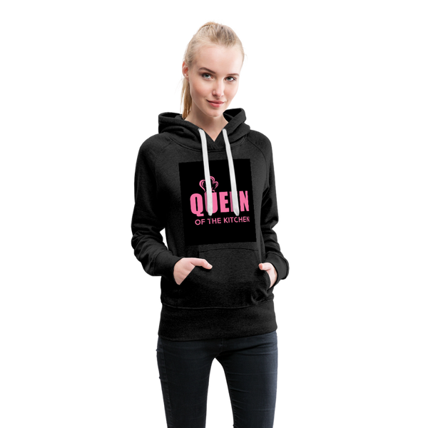 Queen Of The Kitchen Women’s Premium Hoodie - charcoal gray