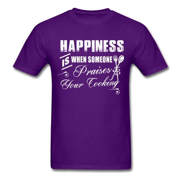 Happiness Is When Someone Praises Your Cooking Men's T-Shirt - purple