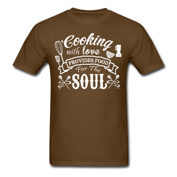 Cooking With Love Provides Food For The Soul Men's T-Shirt - brown