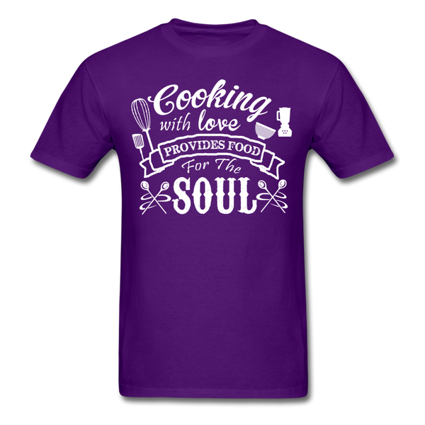 Cooking With Love Provides Food For The Soul Men's T-Shirt - purple