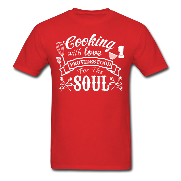 Cooking With Love Provides Food For The Soul Men's T-Shirt - red