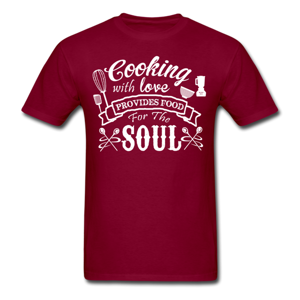 Cooking With Love Provides Food For The Soul Men's T-Shirt - burgundy