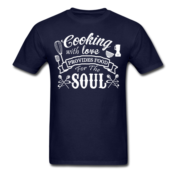 Cooking With Love Provides Food For The Soul Men's T-Shirt - navy
