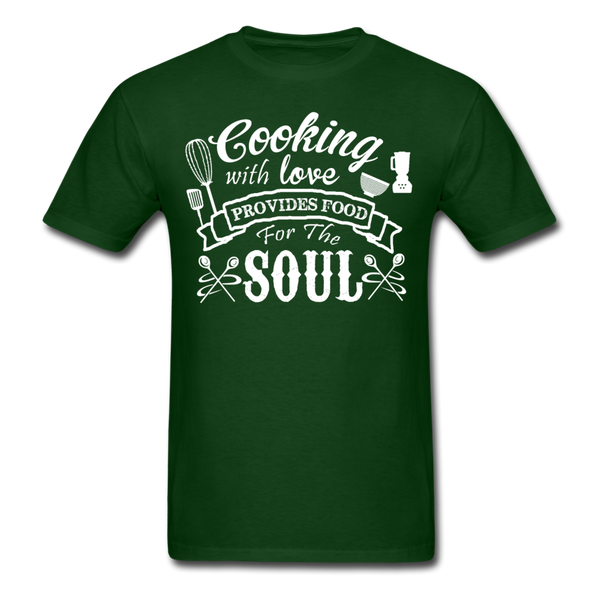 Cooking With Love Provides Food For The Soul Men's T-Shirt - forest green