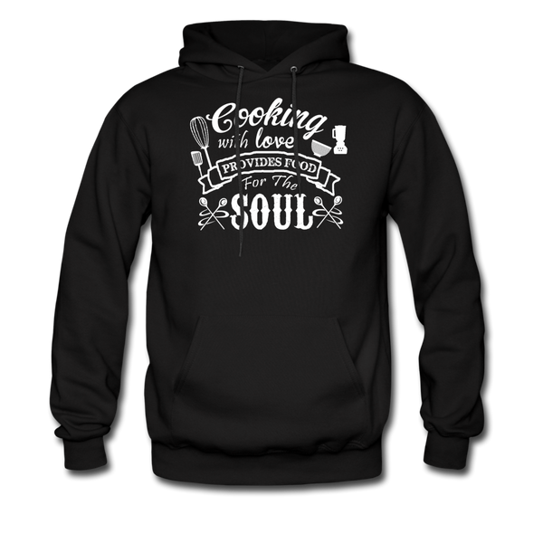 Cooking With Love Provides Food For The Soul Men's Hoodie - black