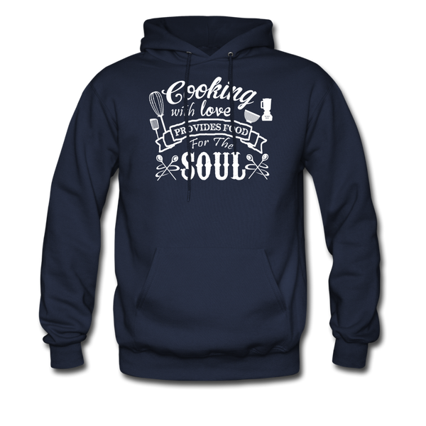 Cooking With Love Provides Food For The Soul Men's Hoodie - navy