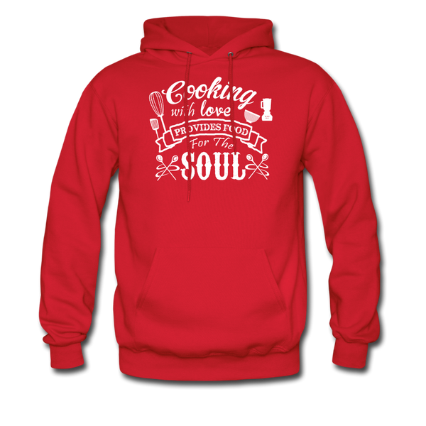 Cooking With Love Provides Food For The Soul Men's Hoodie - red