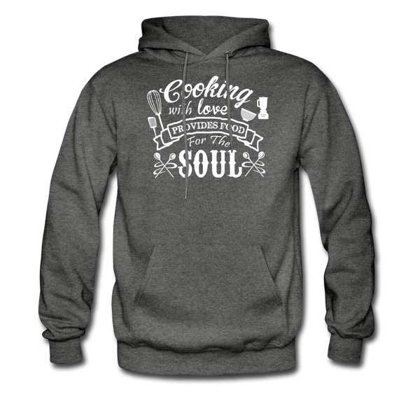 Cooking With Love Provides Food For The Soul Men's Hoodie - charcoal gray