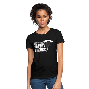 I Don't Trip I Do Random Gravity Checks Women's T-Shirt - black