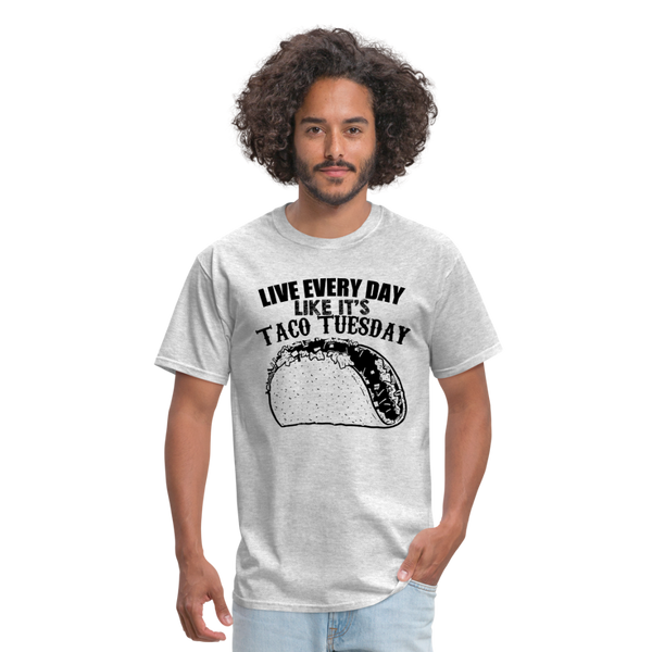 Live Every Day Like It's Taco Tuesday Men's T-Shirt - heather gray