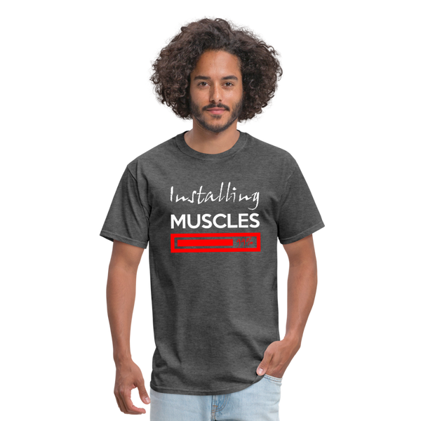 Installing Muscles Men's T-Shirt - heather black