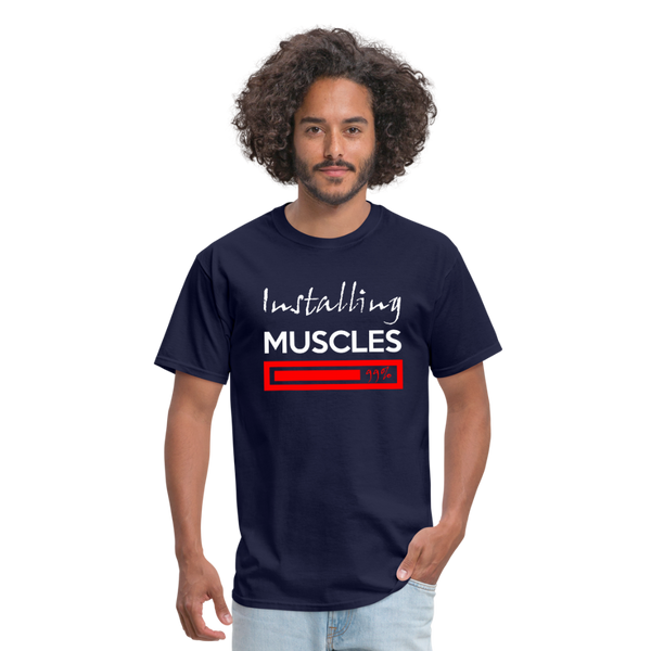 Installing Muscles Men's T-Shirt - navy