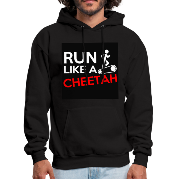 Run Like A Cheetah Men's Hoodie - black