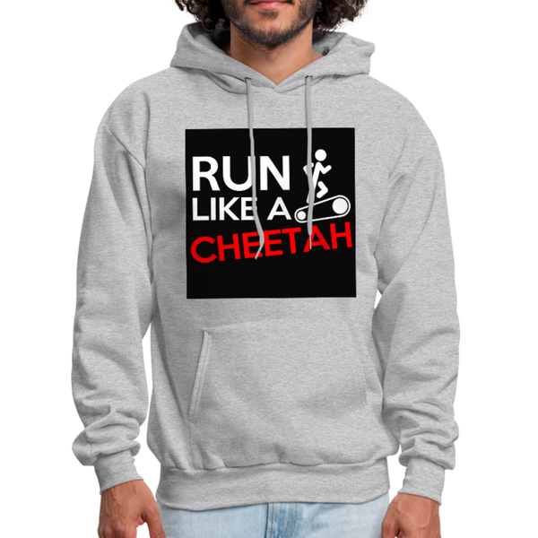 Run Like A Cheetah Men's Hoodie - heather gray