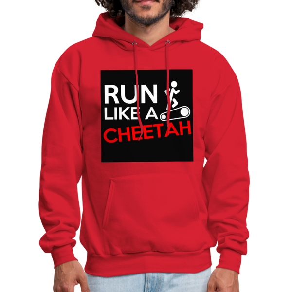Run Like A Cheetah Men's Hoodie - red