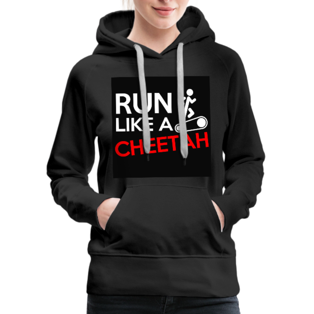 Run Like A Cheetah Women’s Premium Hoodie - black