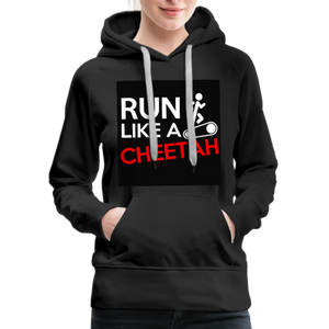 Run Like A Cheetah Women’s Premium Hoodie - black