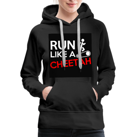 Run Like A Cheetah Women’s Premium Hoodie - black