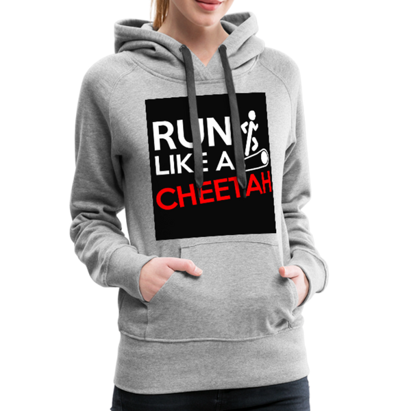 Run Like A Cheetah Women’s Premium Hoodie - heather gray