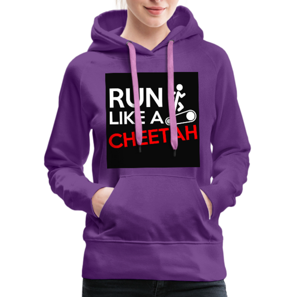 Run Like A Cheetah Women’s Premium Hoodie - purple