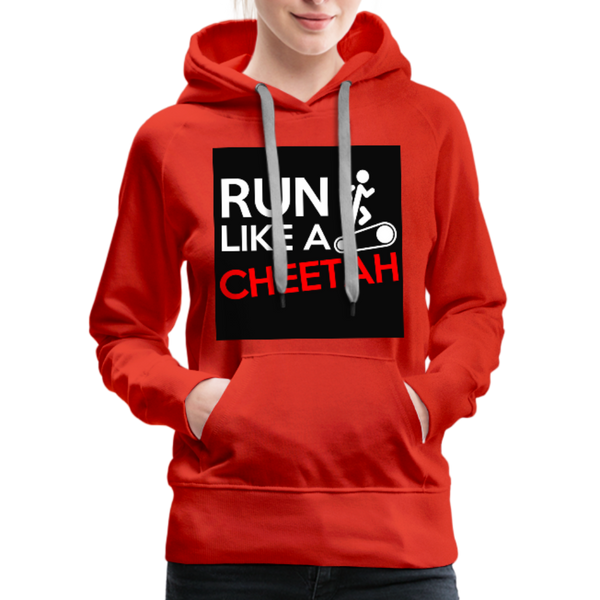 Run Like A Cheetah Women’s Premium Hoodie - red