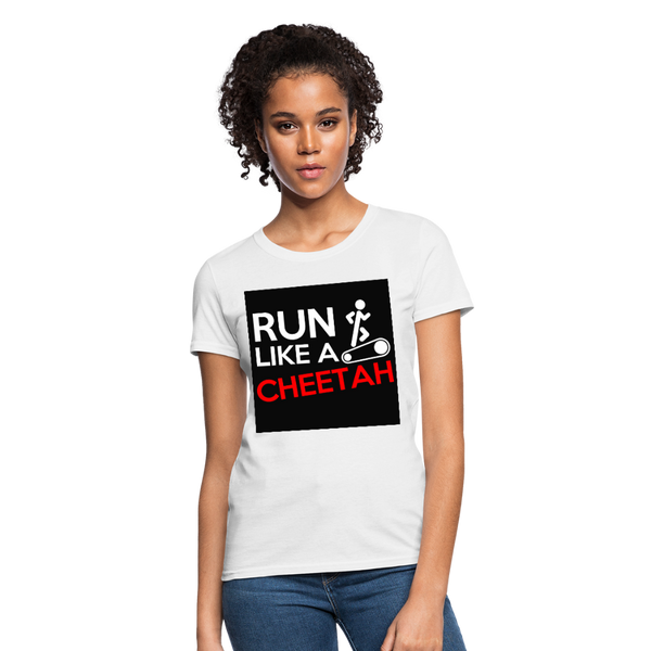 Run Like A Cheetah Women's T-Shirt - white