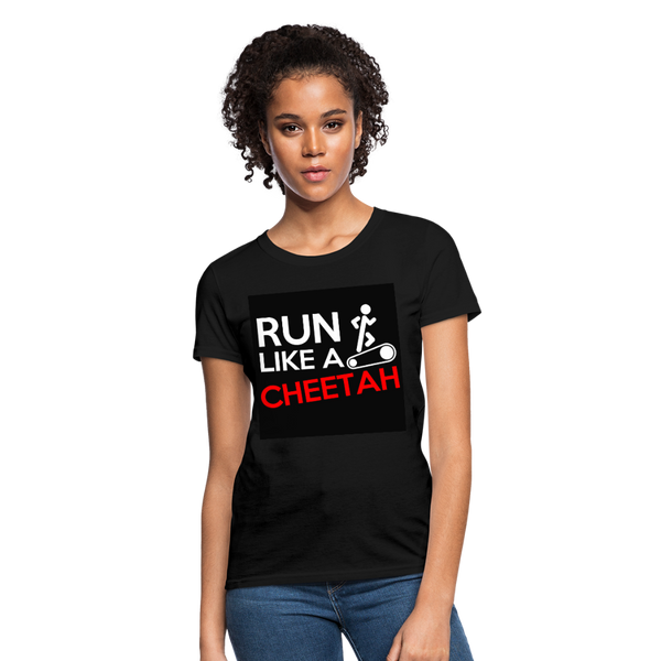 Run Like A Cheetah Women's T-Shirt - black