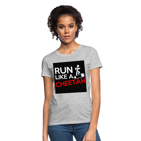 Run Like A Cheetah Women's T-Shirt - heather gray