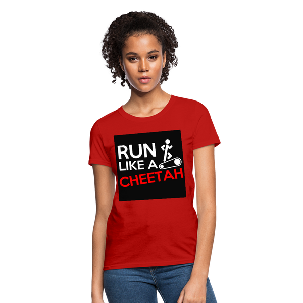 Run Like A Cheetah Women's T-Shirt - red