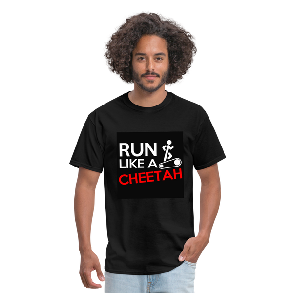 Run Like A Cheetah Men's T-Shirt - black