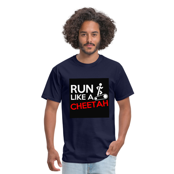 Run Like A Cheetah Men's T-Shirt - navy