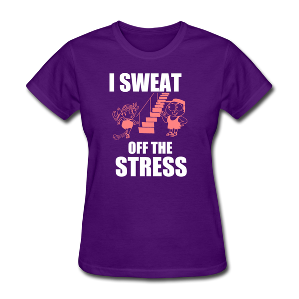 I Sweat Off The Stress Women's T-Shirt - purple