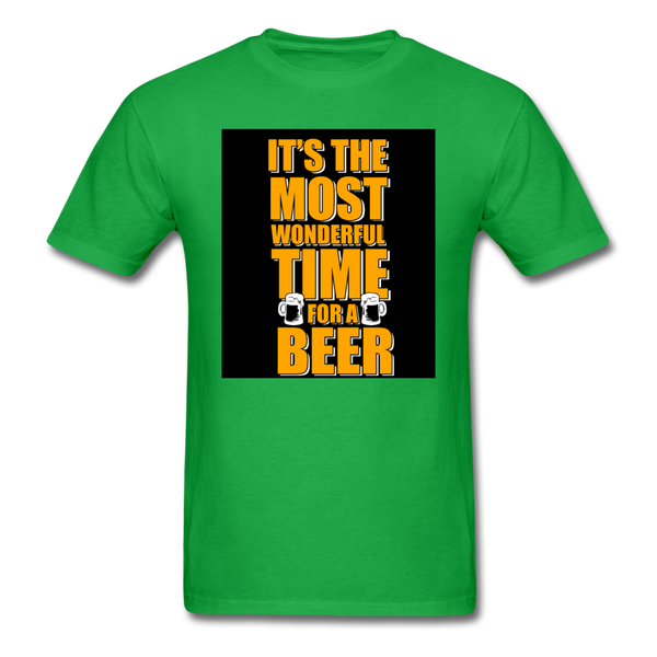 It's The Most Wonderful Time For A Beer Men's T-Shirt - bright green