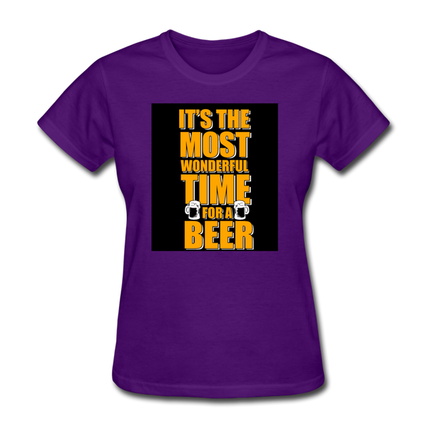 It's The Most Wonderful Time For A Beer Women's T-Shirt - purple