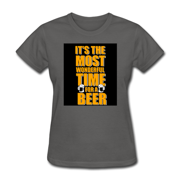 It's The Most Wonderful Time For A Beer Women's T-Shirt - charcoal