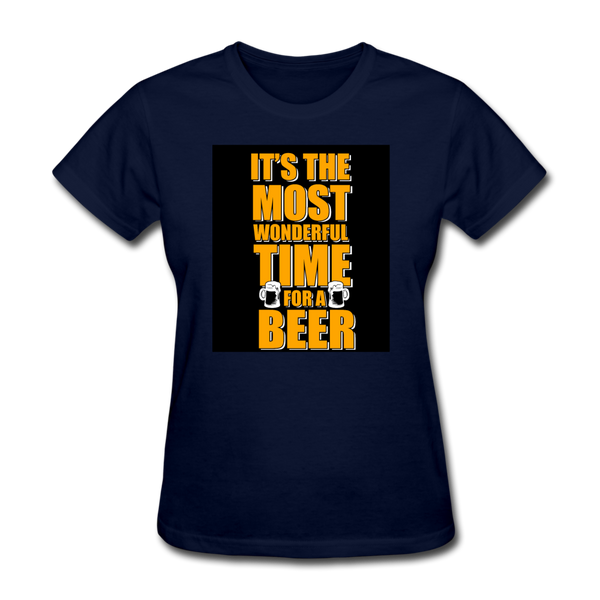 It's The Most Wonderful Time For A Beer Women's T-Shirt - navy