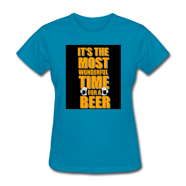 It's The Most Wonderful Time For A Beer Women's T-Shirt - turquoise