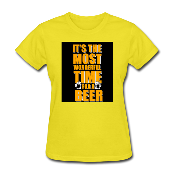 It's The Most Wonderful Time For A Beer Women's T-Shirt - yellow