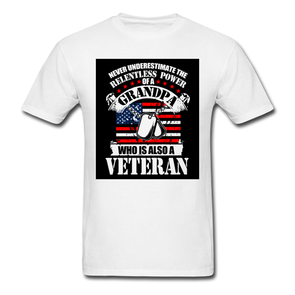 Grandpa Veteran Men's Classic T-Shirt - white