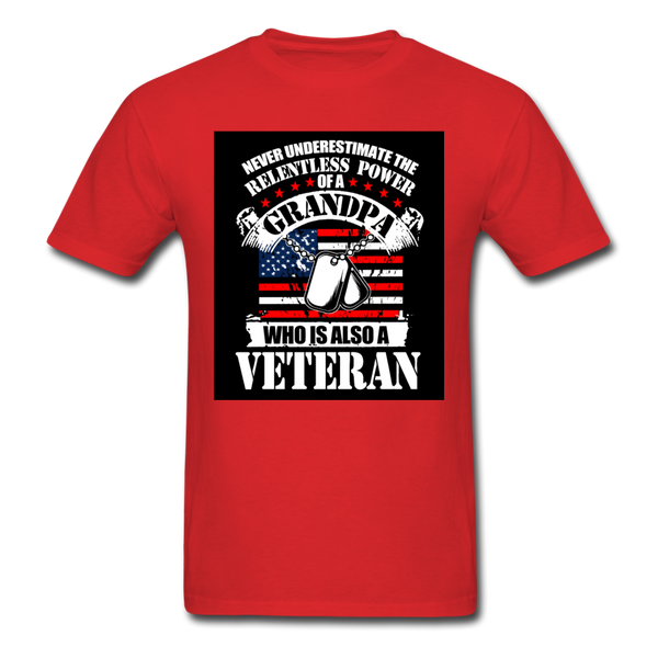 Grandpa Veteran Men's Classic T-Shirt - red