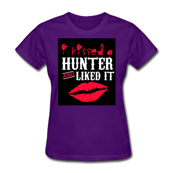 I Kissed A Hunter & Liked It Women's T-Shirt - purple