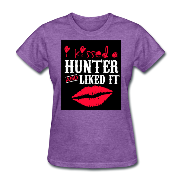 I Kissed A Hunter & Liked It Women's T-Shirt - purple heather